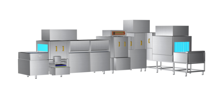 欧倍力商用洗碗机全自动大型高温杀菌烘干长龙式洗碗机LSX-LHY4500ZHM